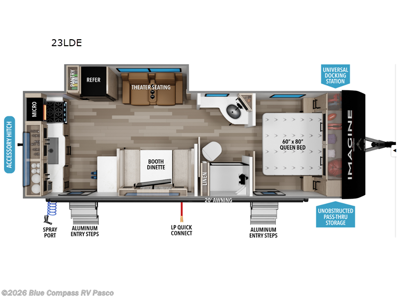 2026 Grand Design Imagine XLS 23LDE - New Travel Trailer For Sale by Blue Compass RV Pasco in Pasco, Washington features Slideout