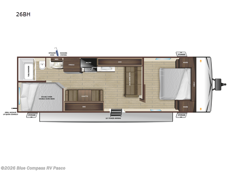 2024 Highland Ridge Open Range Conventional Open Range 26bh - Used Travel Trailer For Sale by Blue Compass RV Pasco in Pasco, Washington