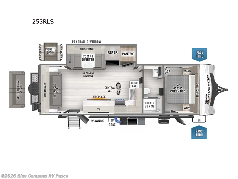 2023 Forest River Grand Surveyor 253RLS - Used Travel Trailer For Sale by Blue Compass RV Pasco in Pasco, Washington features Slideout