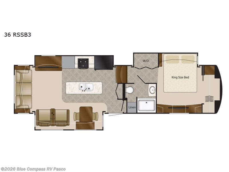 2019 DRV Mobile Suites 36 RSSB3 - Used Fifth Wheel For Sale by Blue Compass RV Pasco in Pasco, Washington features Slideout