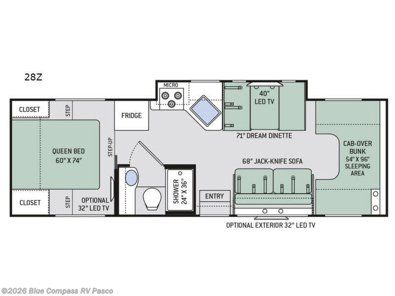 2019 Thor Motor Coach Chateau 28Z - Used Class C For Sale by Blue Compass RV Pasco in Pasco, Washington features Slideout