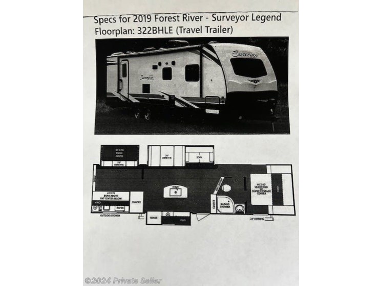 Used 2019 Forest River Surveyor Legend 322BHLE available in SYRACUSE, Utah