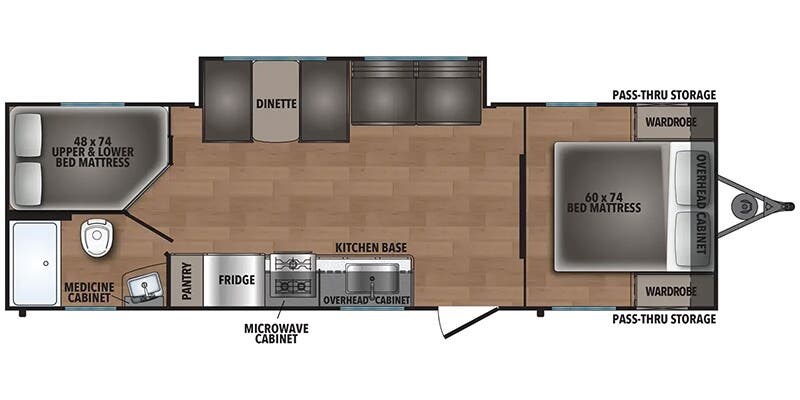 Floorplan of 2025 Shasta I-5 526DB