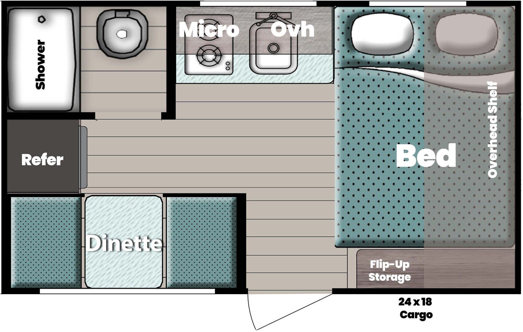 Floorplan of 2026 Gulf Stream Ameri-Lite Super Lite 134RD
