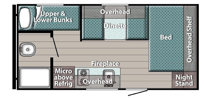 Floorplan of 2026 Gulf Stream Ameri-Lite Super Lite 177BH
