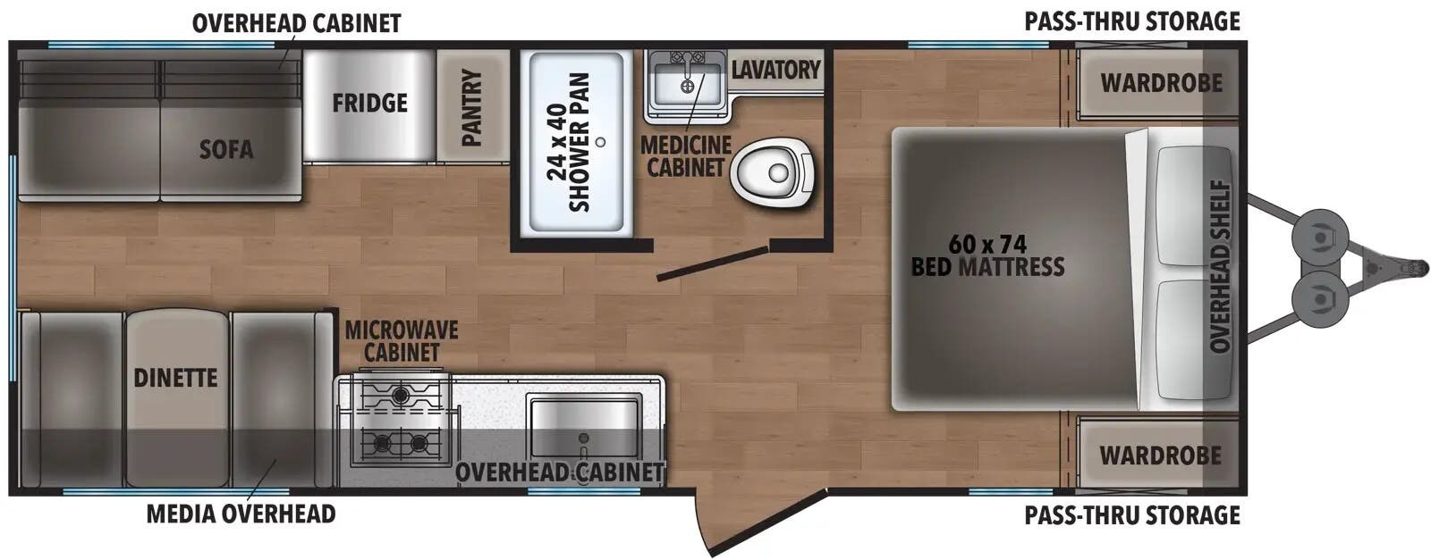 Floorplan of 2026 Shasta I-5 521CK