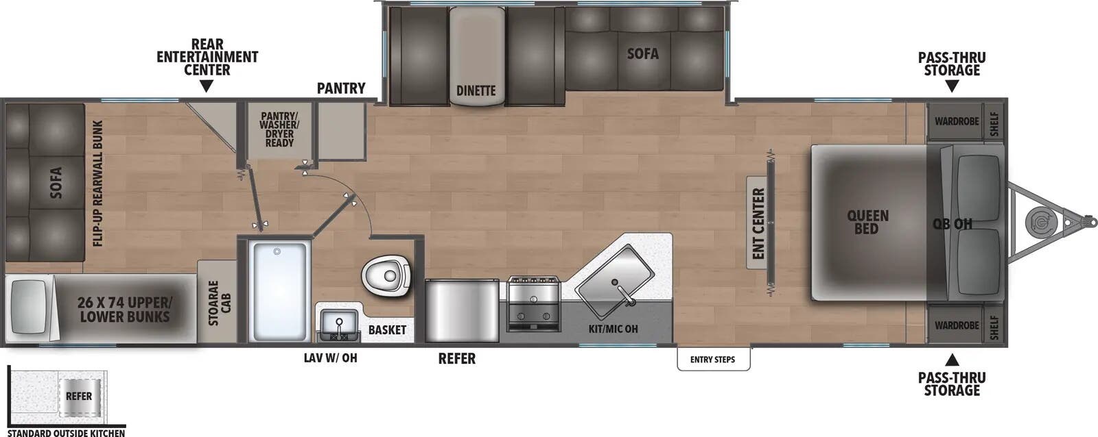 Floorplan of 2026 Shasta I-5 530QB