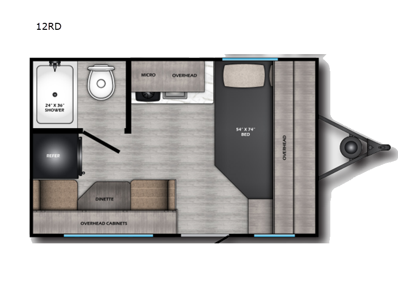 2026 CrossRoads Zinger Lite 12RD - New Travel Trailer For Sale by Ashley Marine & RV in Panama City, Florida features Awning, Shower, Furnace, Air Conditioning, Water Heater