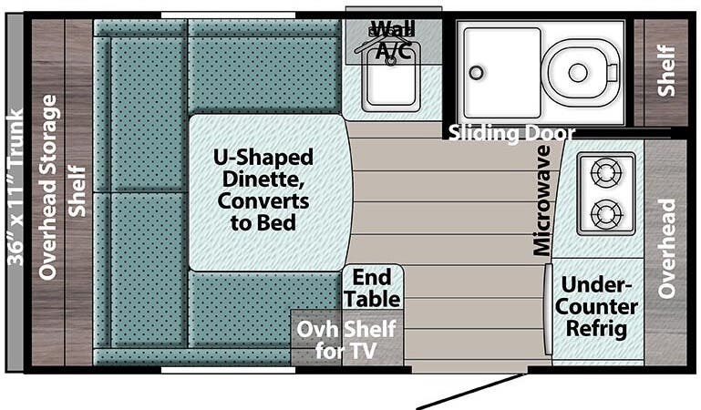 Floorplan of 2025 Gulf Stream Trail Boss 160FK
