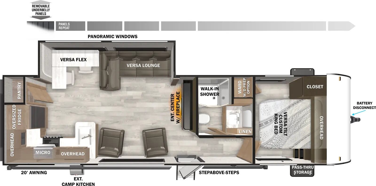 Floorplan of 2026 Forest River Wildwood 27RK