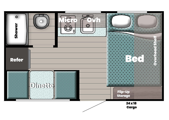 Floorplan of 2026 Gulf Stream Ameri-Lite Super Lite 134RD