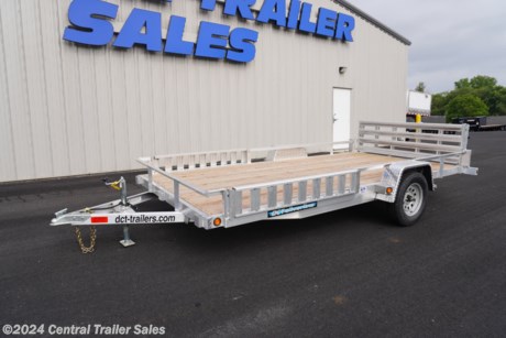 &lt;p&gt;DCT 83&quot;x14ft Aluminum Utility/ATV Trailer&amp;nbsp;&lt;/p&gt;
&lt;ul&gt;
&lt;li&gt;Aluminum Frame&lt;/li&gt;
&lt;li&gt;3500# Axle&lt;/li&gt;
&lt;li&gt;15&quot; Radial Tires&lt;/li&gt;
&lt;li&gt;Rear Bi-Fold Gate&lt;/li&gt;
&lt;li&gt;Front Side Load ATV Ramps&lt;/li&gt;
&lt;li&gt;Leaf Spring Axle&lt;/li&gt;
&lt;li&gt;&lt;a href=&quot;http://www.dct-trailers.com/trailers/ez-lube&quot;&gt;EZ-Lube&lt;/a&gt;&amp;copy; Hubs&lt;/li&gt;
&lt;li&gt;LifeWood&amp;reg; Advanced Protection Treated Floor&lt;/li&gt;
&lt;li&gt;#1 Grade Southern Yellow Pine Floor&lt;/li&gt;
&lt;li&gt;L.E.D. Lights&lt;/li&gt;
&lt;li&gt;6 ply Trailer Rated Radial Tires&lt;/li&gt;
&lt;li&gt;Silver Mod Wheels&lt;/li&gt;
&lt;/ul&gt;
&lt;p&gt;&amp;nbsp;&lt;/p&gt;
&lt;p&gt;&amp;nbsp;&lt;/p&gt;
&lt;p&gt;&lt;br /&gt;&lt;br /&gt;&lt;/p&gt;