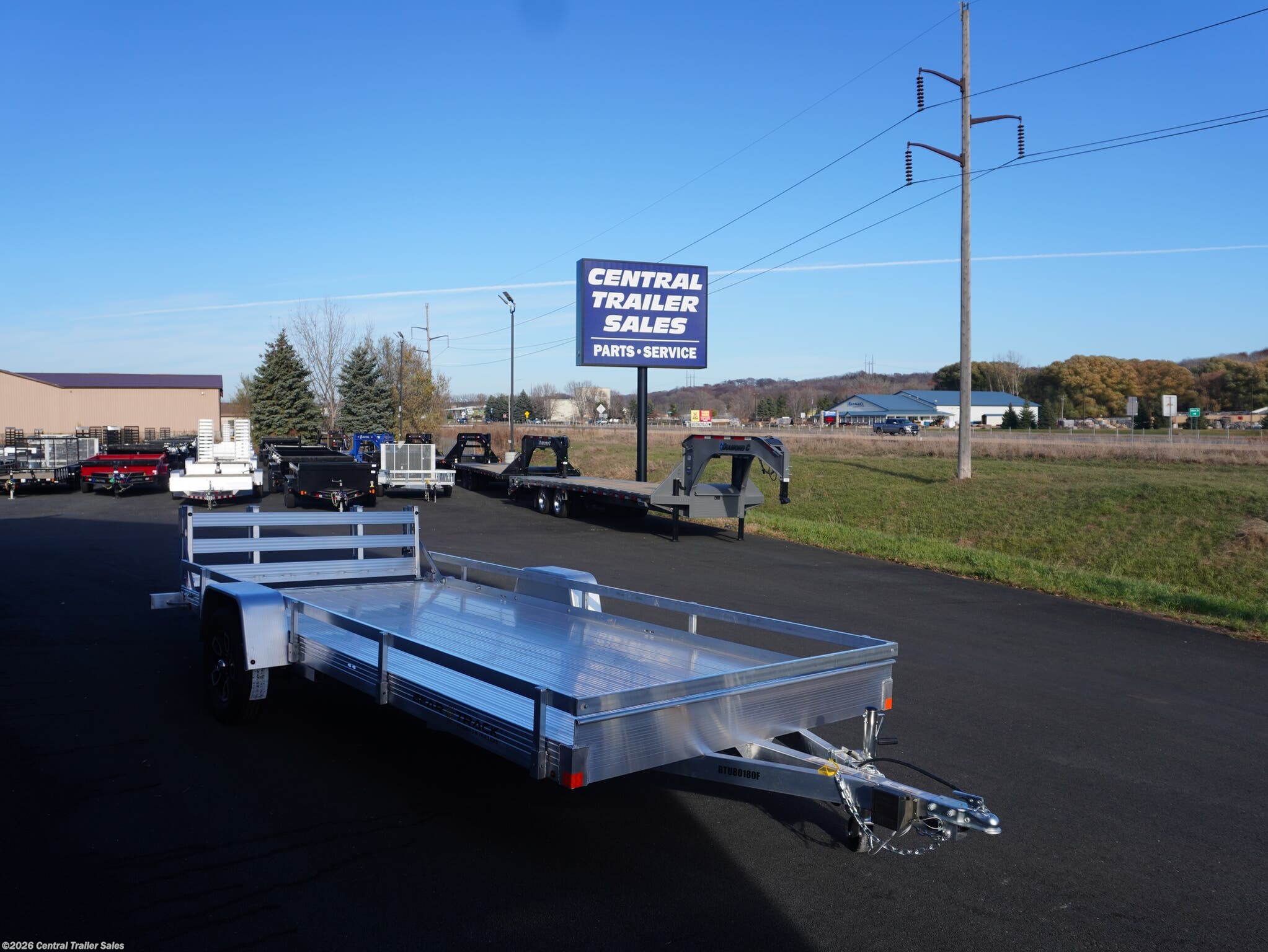 2026 BTU 80"x15ft Aluminum Utility Trailer by Bear Track from Central Trailer Sales in Jordan, Minnesota
