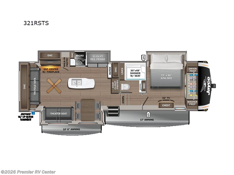 2024 Jayco Eagle 321RSTS - New Fifth Wheel For Sale by Premier RV Center in Lewiston, Idaho features Slideout