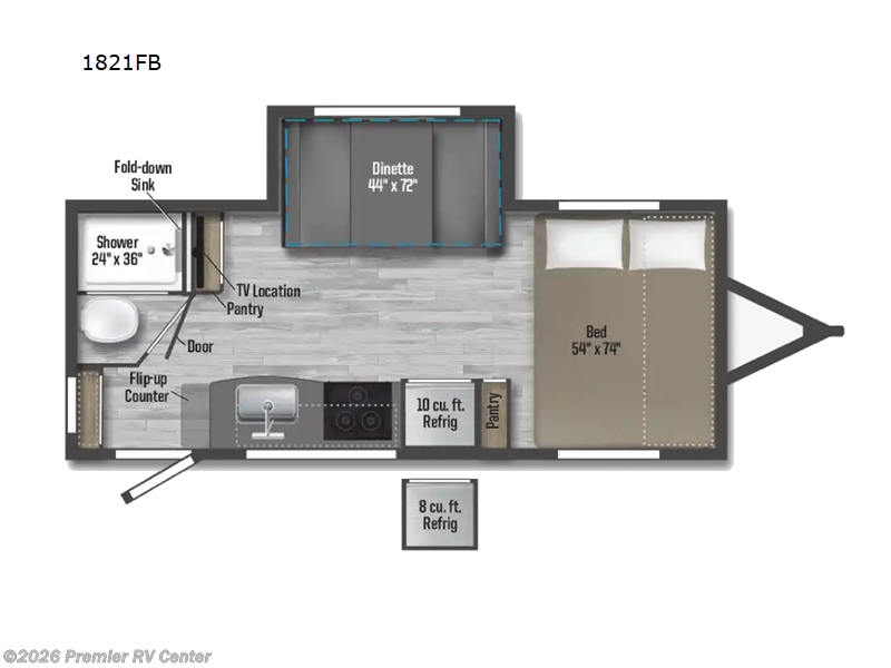 2025 Winnebago Micro Minnie 1821FB - Used Travel Trailer For Sale by Premier RV Center in Lewiston, Idaho features Slideout