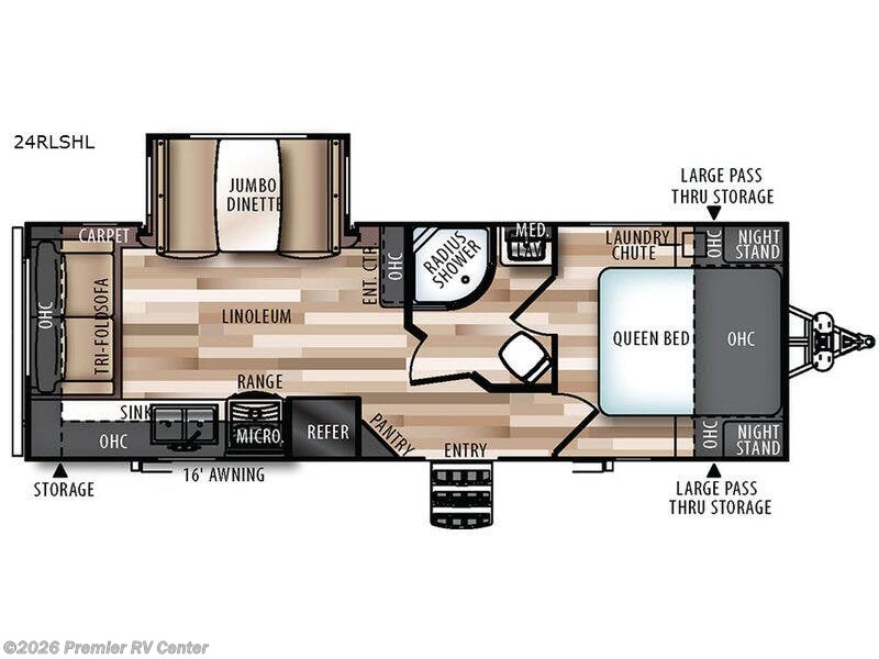 2017 Forest River Wildwood Heritage Glen Hyper-Lyte 24RLSHL - Used Travel Trailer For Sale by Premier RV Center in Lewiston, Idaho features Slideout