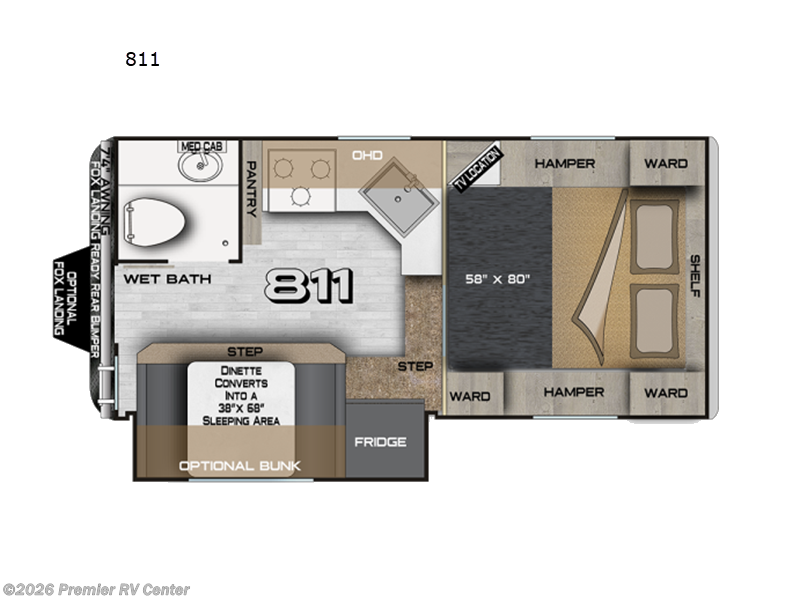 2026 Northwood Arctic Fox Camper 811 - New Truck Camper For Sale by Premier RV Center in Lewiston, Idaho features Slideout