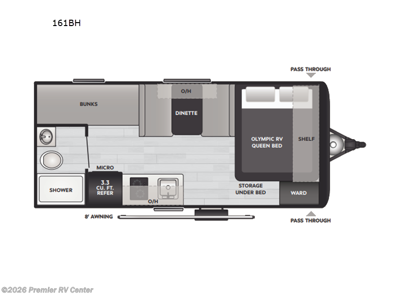 2027 Keystone Hideout Mini 161BH - New Travel Trailer For Sale by Premier RV Center in Lewiston, Idaho