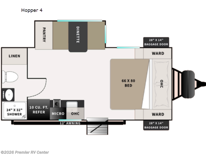 2026 Modern Buggy Trailers Hopper 4 - New Travel Trailer For Sale by Premier RV Center in Lewiston, Idaho features Slideout