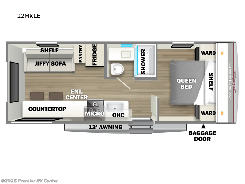 2024 Prime Time Avenger LE 22MKLE - Used Travel Trailer For Sale by Premier RV Center in Lewiston, Idaho