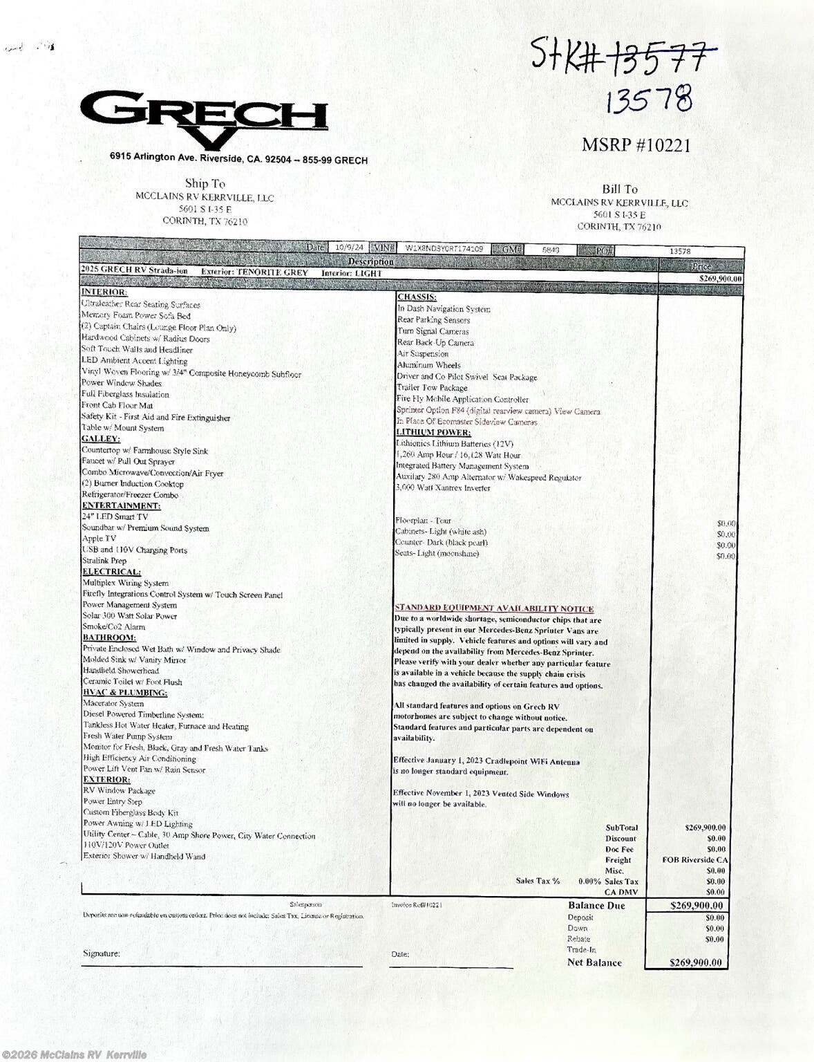 Used 2025 Grech RV Strada LOUNGE-ION available in Sanger, Texas