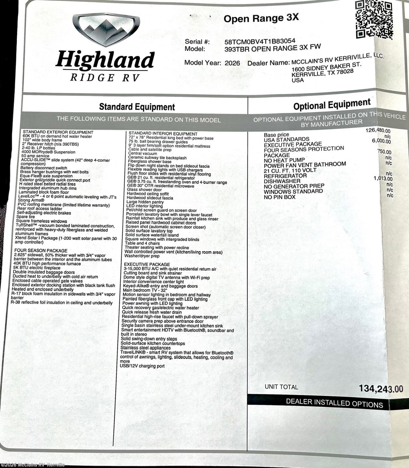 New 2026 Highland Ridge Open Range 3X 393TBR available in Kerrville, Texas
