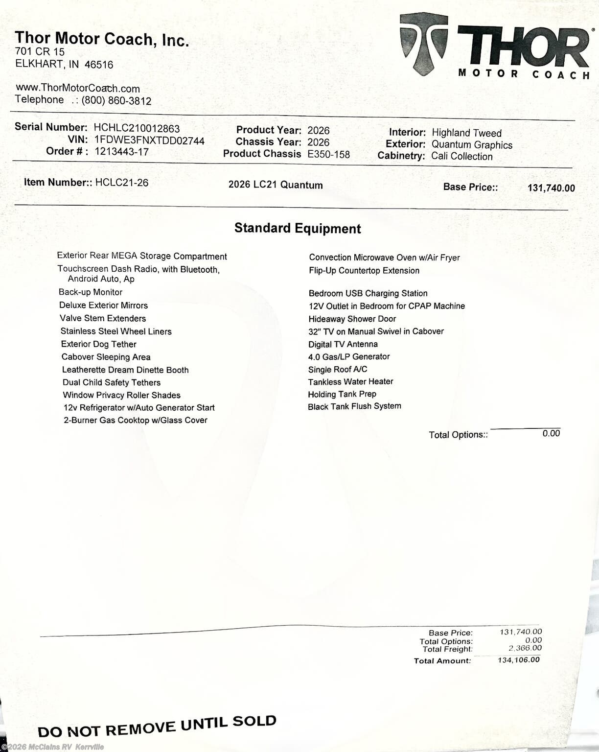 2026 Quantum LC21 by Thor Motor Coach from McClains RV  in Kerrville, Texas