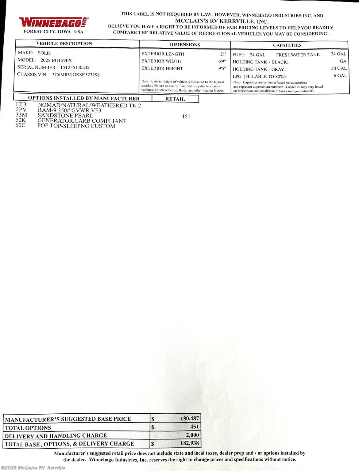 Used 2025 Winnebago Solis 59PX available in Kerrville, Texas