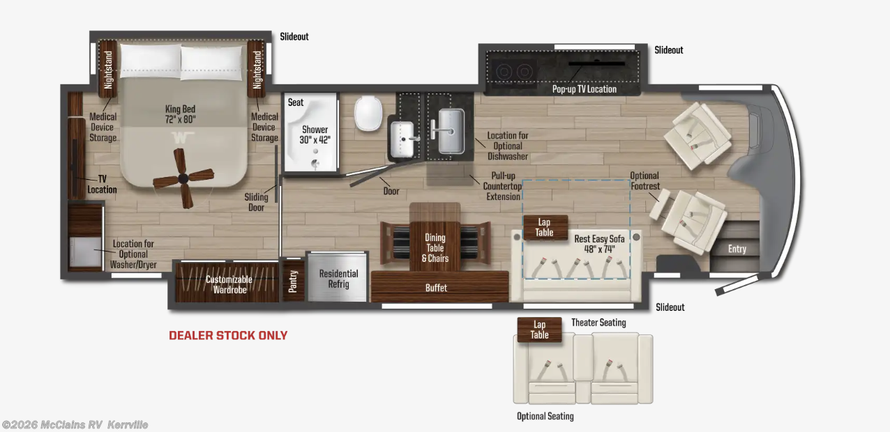 2007 Winnebago Journey 39K - Used Class A For Sale by McClains RV  in Kerrville, Texas features Air Conditioning, Furnace, Fire Extinguisher, 50 Amp Service, LP Detector