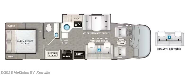 2026 Thor AXIS 28.1 - New Class A For Sale by McClains RV  in Kerrville, Texas features Oven, Fire Extinguisher, Microwave, Hitch, Backup Monitor