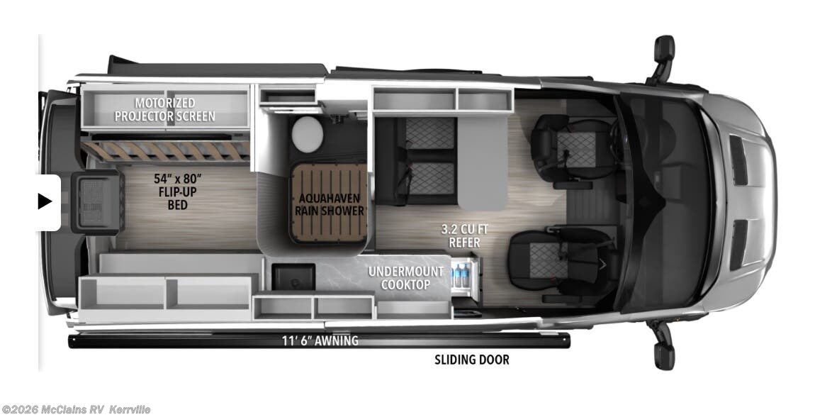 2026 Grand Design Lineage LVT1 - Used Class B For Sale by McClains RV  in Kerrville, Texas features Stereo System, Smoke Detector, Ladder, Fire Extinguisher, Stove Top Burner