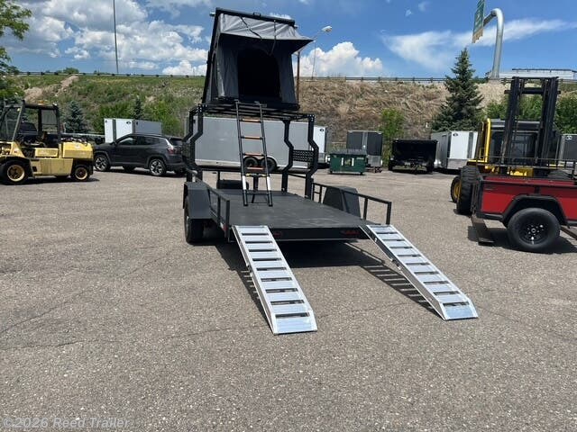 2025 R&M Trailer Mfg 76"x14 Kage UTV/ATV utility trailer w/Pop Up Tent - New Flatbed Trailer for sale by Reed Trailer in Wheat Ridge, Colorado