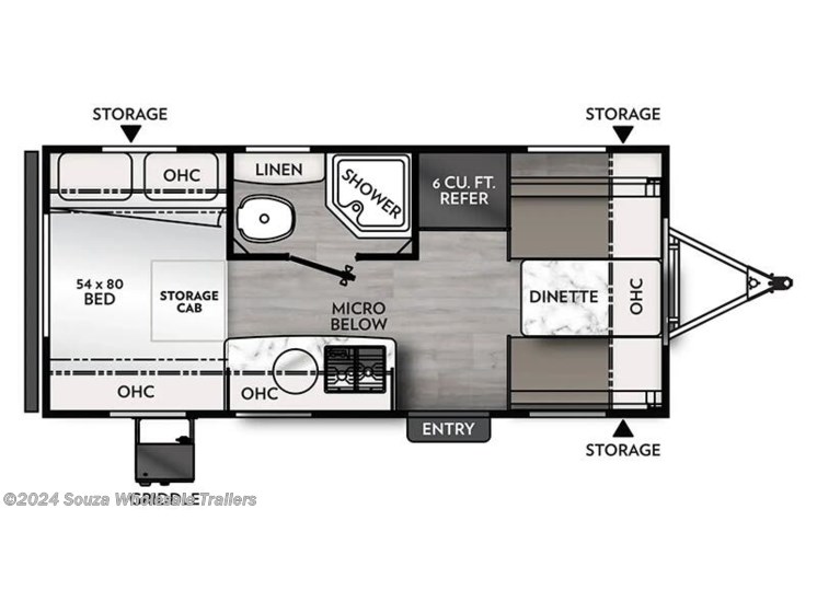 Floorplan of 2024 Coachmen Remote 16R