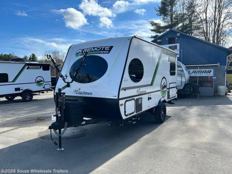 2024 Coachmen Remote 16R - New Travel Trailer For Sale by Souza Wholesale Trailers in Canterbury, Connecticut features Spare Tire Kit, Exterior Grill, Solar Panels, LP Detector, Power Roof Vent
