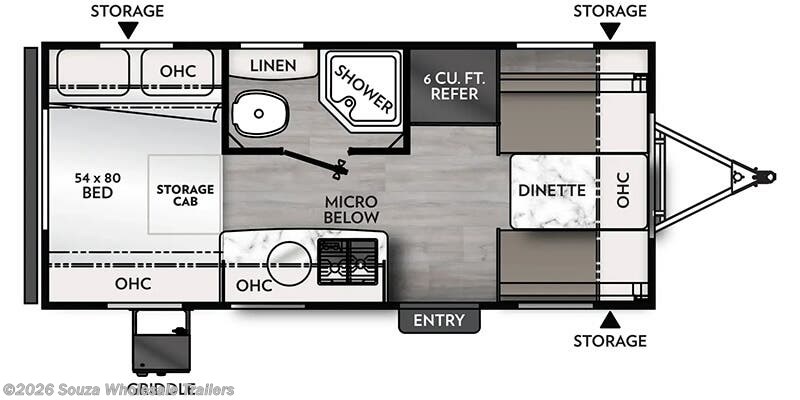 Floorplan of 2024 Coachmen Remote 16R
