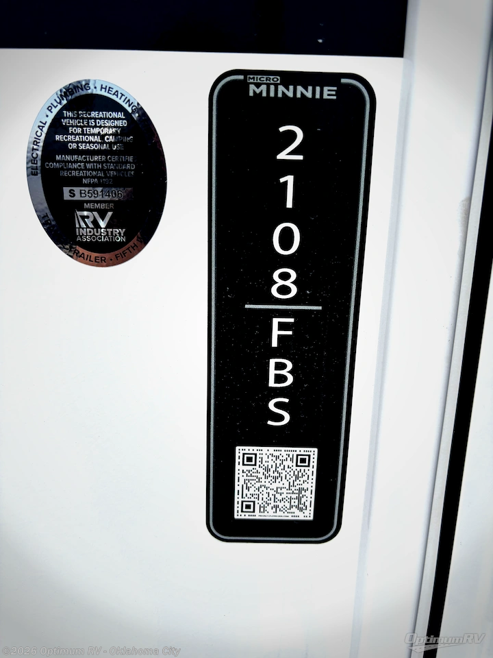 New 2027 Winnebago Micro Minnie 2108FBS available in Moore, Oklahoma