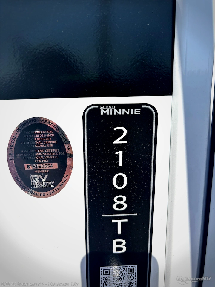 New 2027 Winnebago Micro Minnie 2108TB available in Moore, Oklahoma