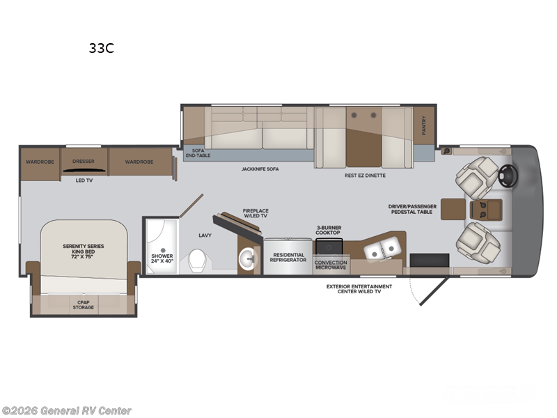 2025 Holiday Rambler Vacationer 33C - New Class A For Sale by General RV Center in Salisbury, North Carolina