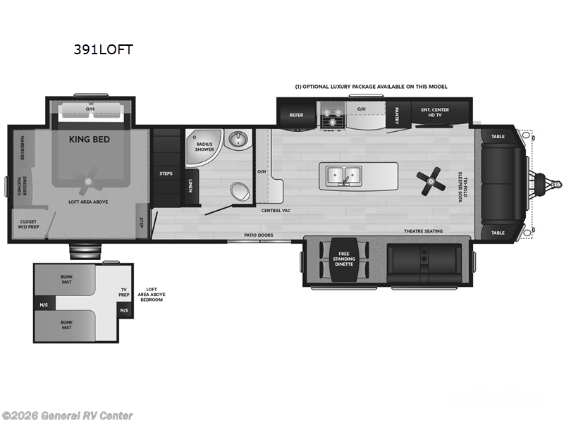 2025 Keystone Retreat 39LOFT - New Destination Trailer For Sale by General RV Center in Salisbury, North Carolina