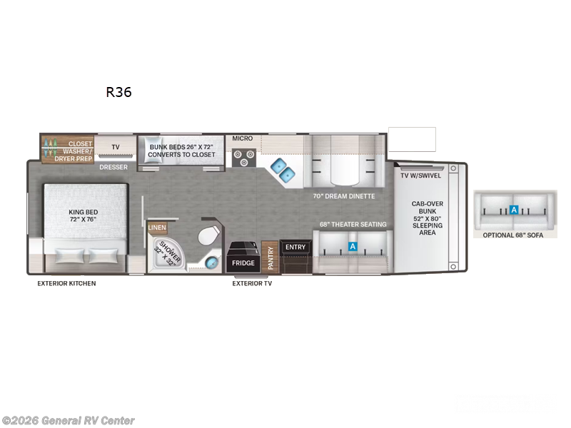 2026 Thor Motor Coach Magnitude R36 - New Super C For Sale by General RV Center in Salisbury, North Carolina