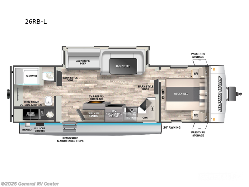2023 Forest River ALPHA WOLF 26RBL-1SL - Used Travel Trailer For Sale by General RV Center in Salisbury, North Carolina