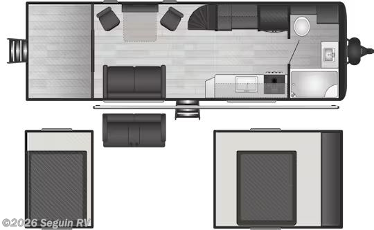 Floorplan of 2024 Keystone Hideout Cottage 24LOF