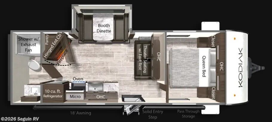 Floorplan of 2025 Dutchmen Kodiak 242RBSL