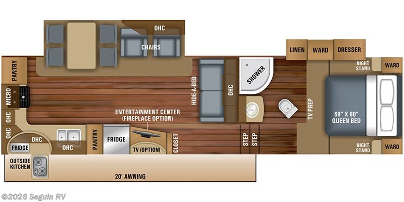 Floorplan of 2018 Jayco Eagle HT 30.5MLOK