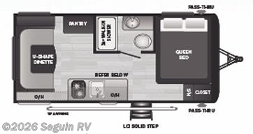 Floorplan of 2022 Keystone Hideout Cottage 177RD