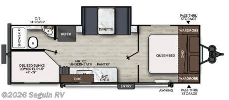 Floorplan of 2026 Coachmen Apex Nano 228BHS