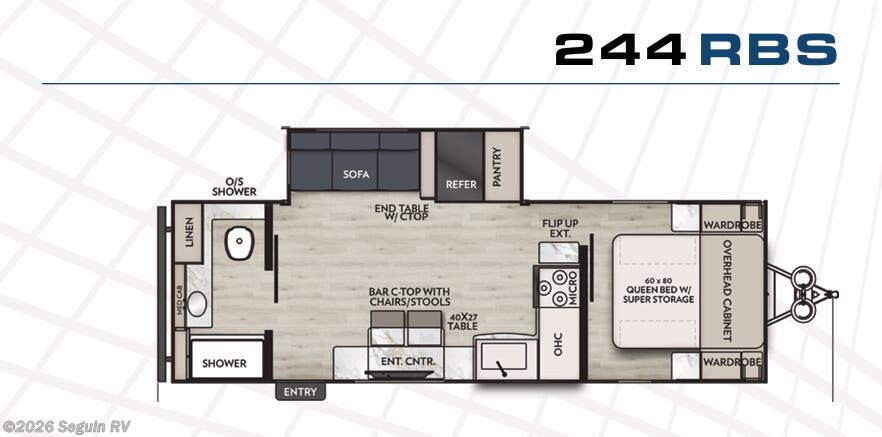 Floorplan of 2026 Coachmen Apex Ultra-Lite 244RBS