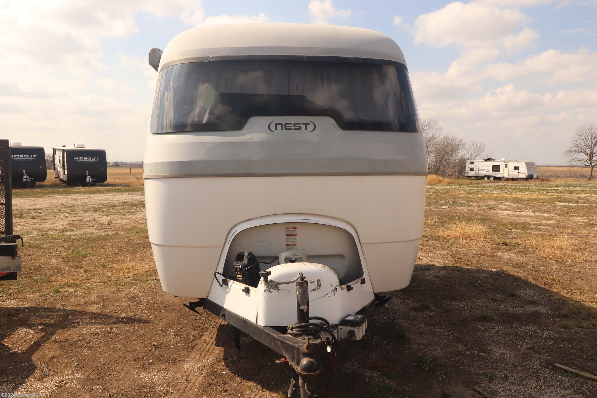 2019 Airstream Nest 16U Dinette - Used Travel Trailer For Sale by Seguin RV in Seguin, Texas features Tinted Windows, Toilet, Batteries, Awning, LED Lights