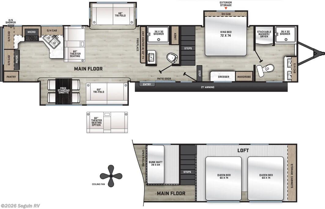 Floorplan of 2026 Coachmen Catalina Destination 44CONDO