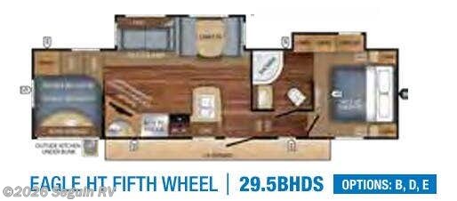 Floorplan of 2018 Jayco Eagle HT 29.5BHDS